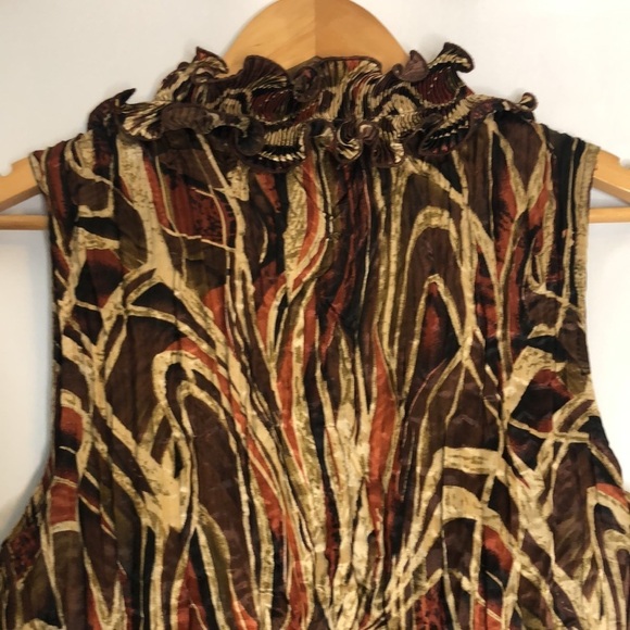 CATO WOMAN Satin Sleeveless Multi Color Brown Top Size 18/20W - Picture 9 of 14